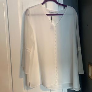 Beautiful white Calvin Klein blouse with pearl detailing. New with tags